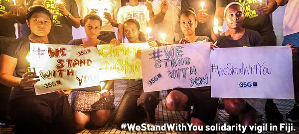 #WeStandWithYou solidarity vigil in Fiji.