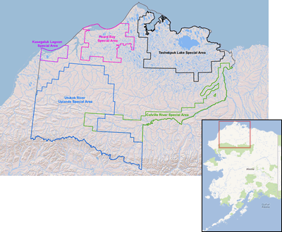 Map of special places in the National Petroleum Reserve-Alaska