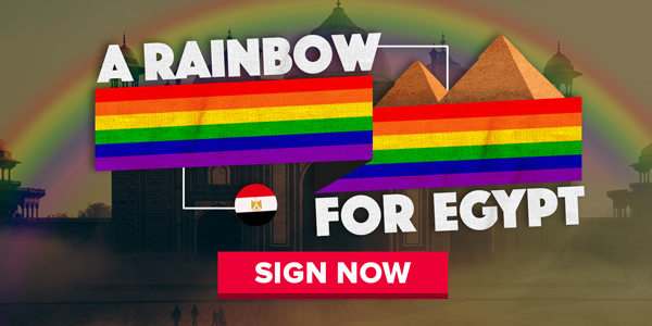 A rainbow for Egypt. Sign now