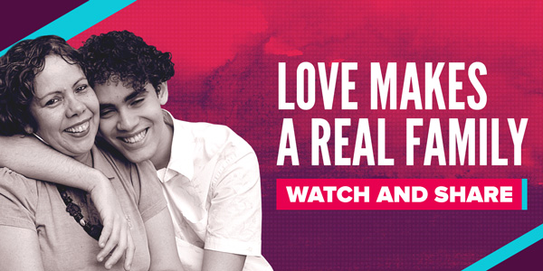 Love Makes a Real Family.
Watch and share!
