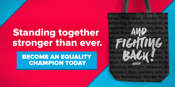 Standing together stronger than ever. Become an Equality Champion today