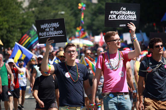 All Out members marching