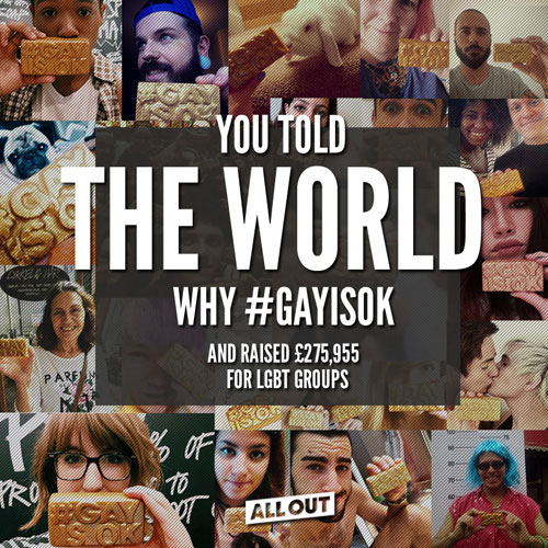 Image with people holding #gayisok soap