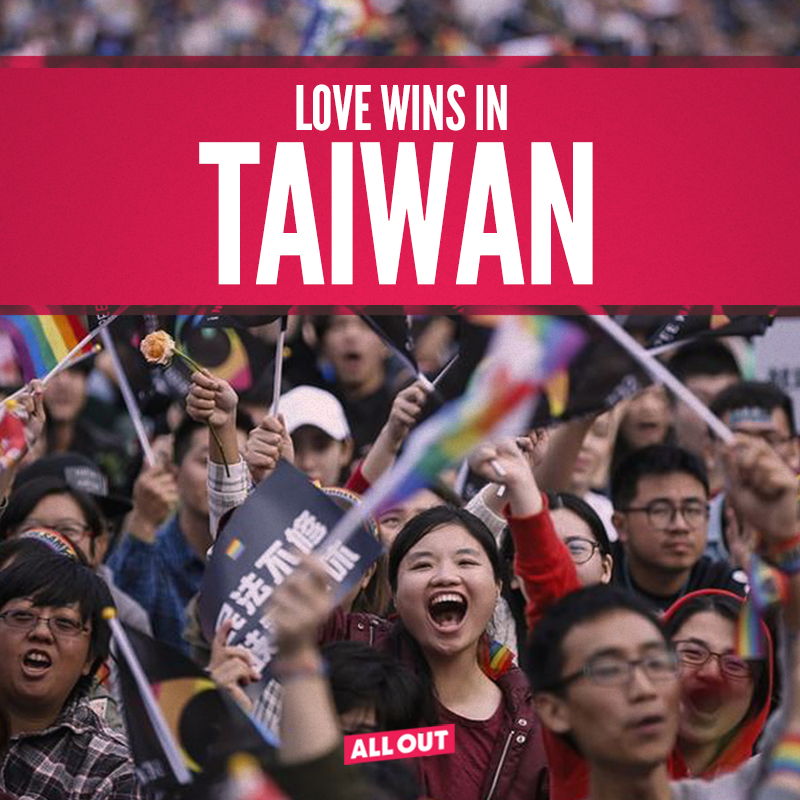Love wins in Taiwan! Share today