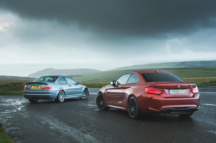 The BMW E46 M3 CSL vs M2 Competition - Autocar Pits Old Against New ...