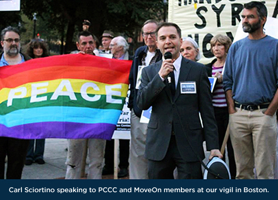 Carl Sciortino at PCCC Syria event