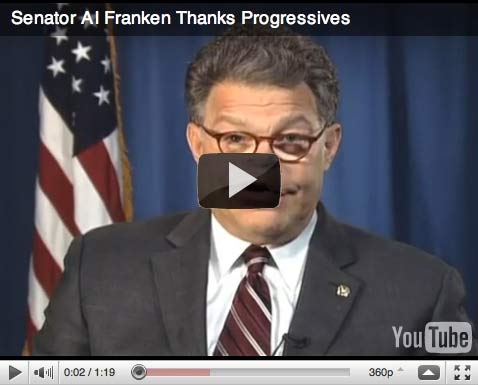 Al Franken thanks PCCC