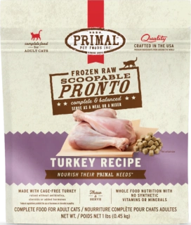 Primal Feline Turkey Pronto Frozen Raw Food for cats