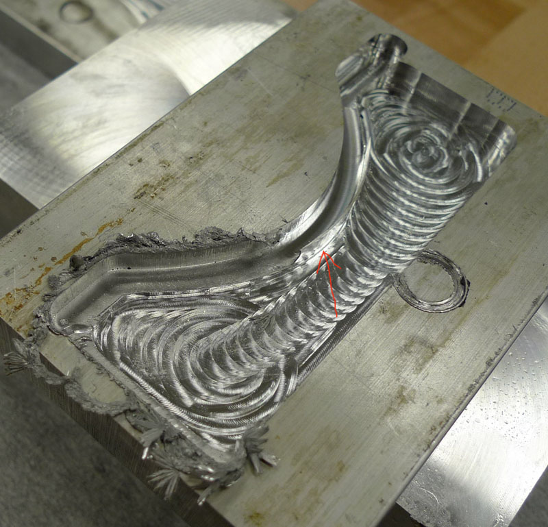 Wall from tool deflection