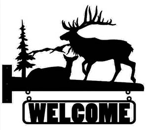 free dxf file welcome sign