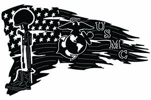 free dxf file american flag