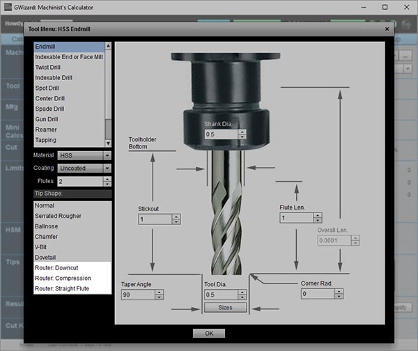 CNC Router Cutter Bit Types and Feeds and Speeds