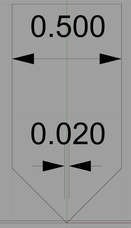 V-Bit Effective Diameter