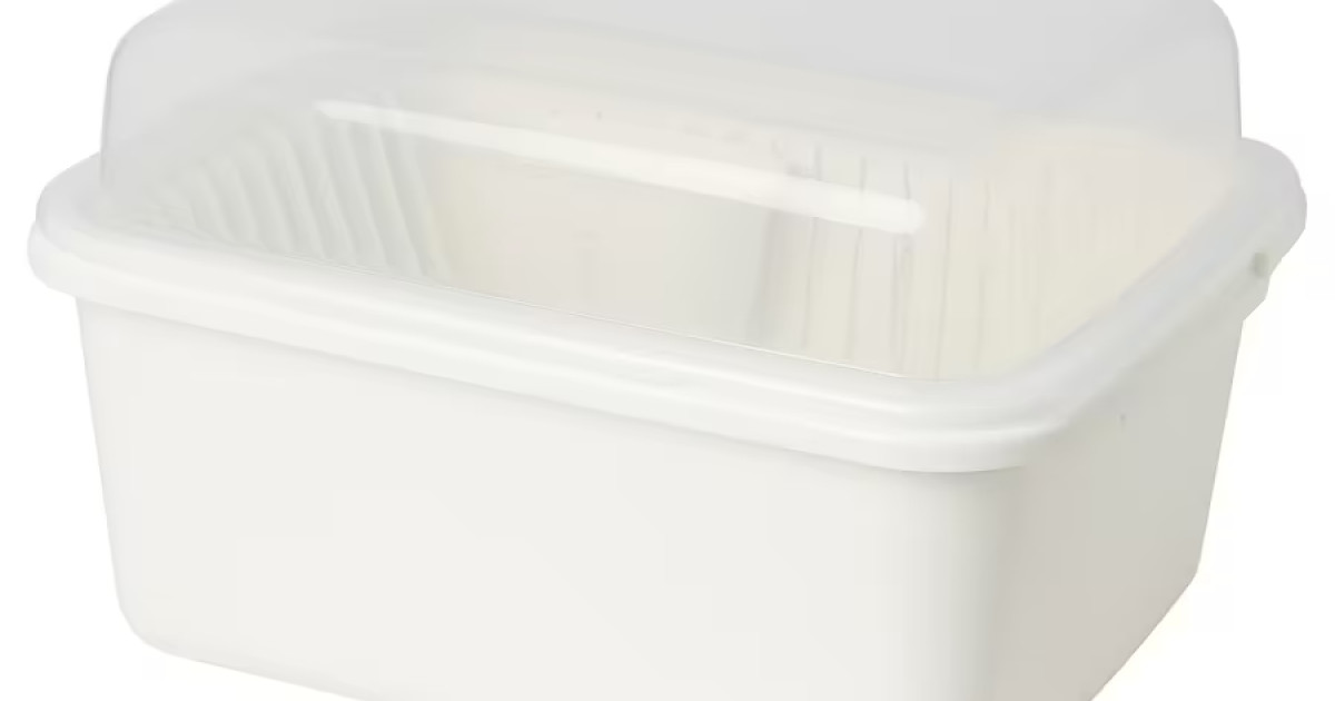 eTukuri Products FULLÄRD Dish drainer with lid, white