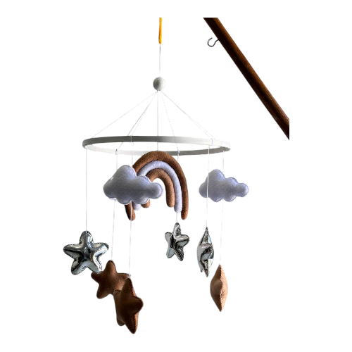 eTukuri Products Baby Crib Mobile (Clouds, Stars & Rainbow)