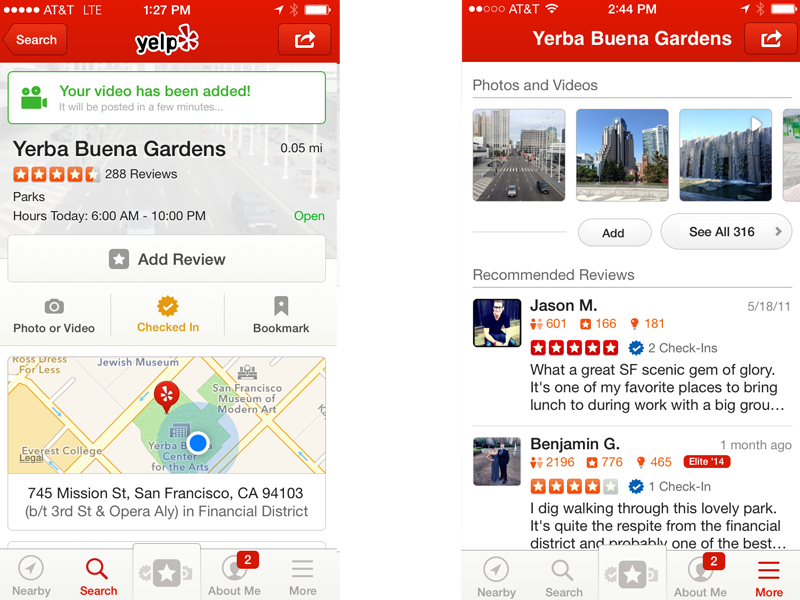 Yelp Video Reviews Screenshot 4
