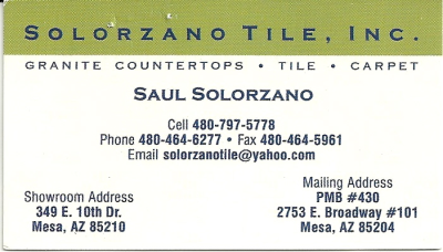 Solorzano Tile, Inc. Logo