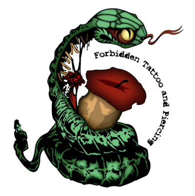 Forbidden Tattoo and Piercing Logo