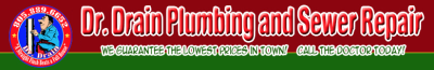 Dr. Drain Plumbing &amp; Sewer Repair Logo