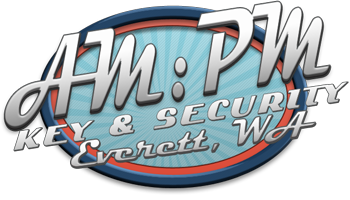 AM:PM Key &amp; Security Everett WA Logo