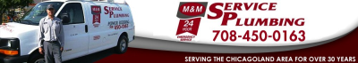 M &amp; M Service Plumbing Logo
