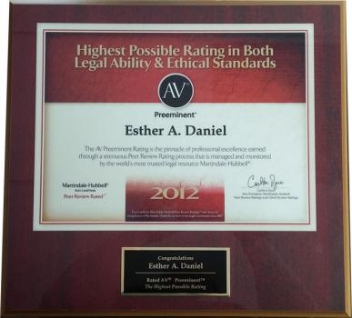 The Law Offices of Esther A. Daniel, LLC Logo