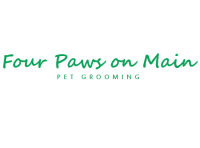 Four Paws On Main - Pet Grooming Logo