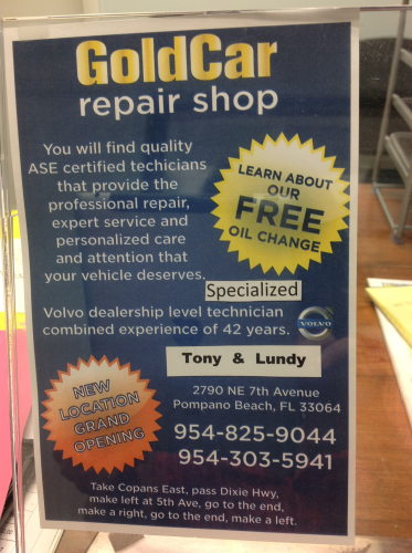 GOLDCAR Repair Shop Logo