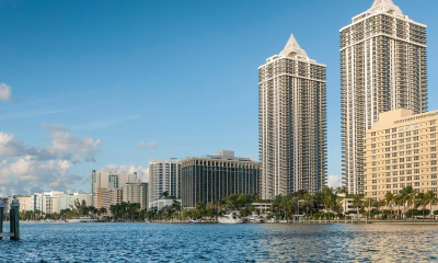 Blue and Green Diamond Towers Miami Beach Image