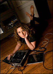 Rana with soundboard and iPads