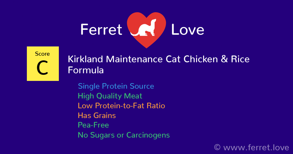 Kirkland Maintenance Cat Chicken & Rice Formula Kibble