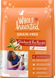 WholeHearted Grain Free Chicken Formula Dry Cat Food Kibble for ferrets