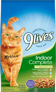 9 Lives Indoor Complete Dry Cat Food Kibble for ferrets