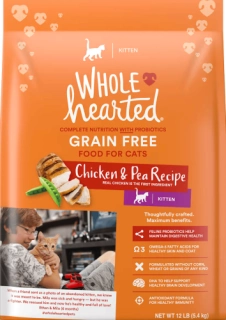 WholeHearted Grain-Free Chicken Recipe Dry Kitten Food Kibble for ferrets