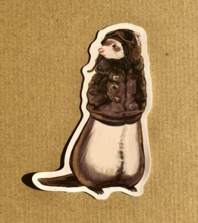 Traveler ferret STICKER without words