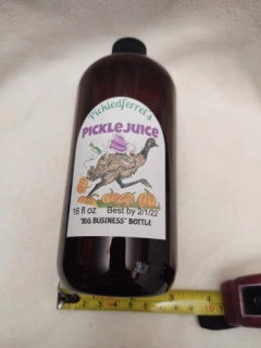 16 oz Amber Bottle~Pickle Juice Treat Oil for Your BIG Ferret Business! 480ml - 320 servings Training Aid Supplement *Without Pump