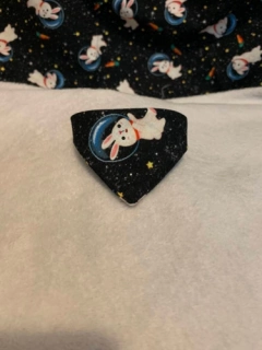 Handmade, Space Bunny Ferret Bandana.  Fleece+Adjustable Band. Handmade in the US. Can be used for other small pets, like Kittens, ect.