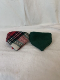 Handmade Green, Plaid Ferret Bandana.  Fleece+Adjustable Band. Handmade in the US. Can be used for other small pets, like Kittens, ect.