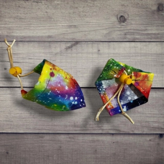 bandana, rainbow galaxy print