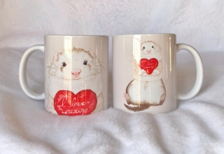 winter ferret mugcup