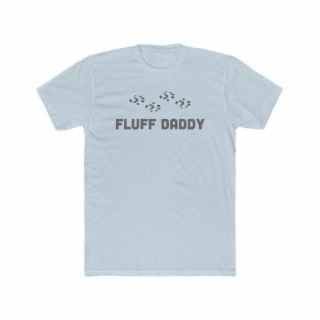 Printed Fluff Daddy Shirt, Crew Neck Sleeveless Men's Cotton T Shirt for Ferret Dad, Gift for Dad, Feel Pleasure Shirt for Him / Her