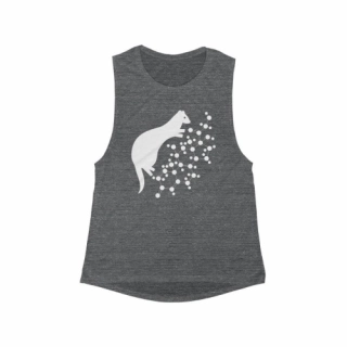 Ferretocracy Cortisol Flowy Scoop Muscles Tank, Unisex Exercise Tank for Women, Crop Ferret Top for Gym, Unique Design for Tank Lover