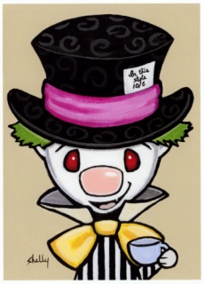 The Mad Hatter - Ferret Art Print from Original Painting - by Shelly Mundel