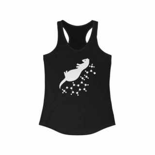 Ferretocracy Melatonin Racerback Tank Top, Unisex Exercise Tank for Women, Animal Lover Shirt, Cute Sleeveless Cotton Tops & Tees