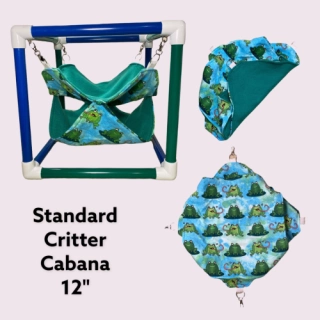 STANDARD (12") FROGS Critter Cabana for ferrets, guinea pigs, hedgehogs, rats, sugar gliders, chinchillas, small animals