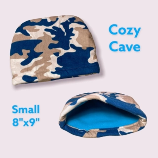 Cozy Cave- blue camo - small size