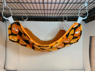 Jack'O'Lanterns 18"x16" Glow in the dark flat hammock for ferrets, guinea pigs, rats, hedgehogs, chinchillas