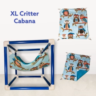 XL (14") Winter Owls Cabana for ferrets, guinea pigs, hedgehogs, rats, sugar gliders, chinchillas, small animals