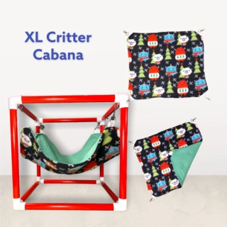 XL (14") Winter Monsters Critter Cabana for ferrets, guinea pigs, hedgehogs, rats, sugar gliders, chinchillas, small animals