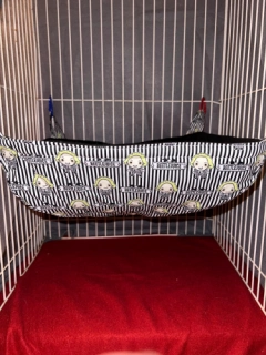 Beetlejuice Print Fettet Basket Ferret Hammock